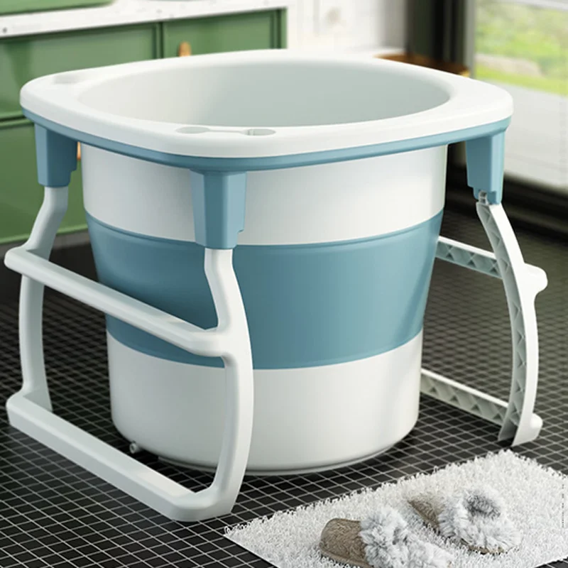 

Modern Portable Bathtub Adult Foldable High Bucket Small Apartment Hot Tub Large Light Luxury Baby