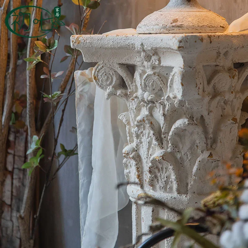 American retro old wedding props, Roman column homestay living room garden balcony ornament