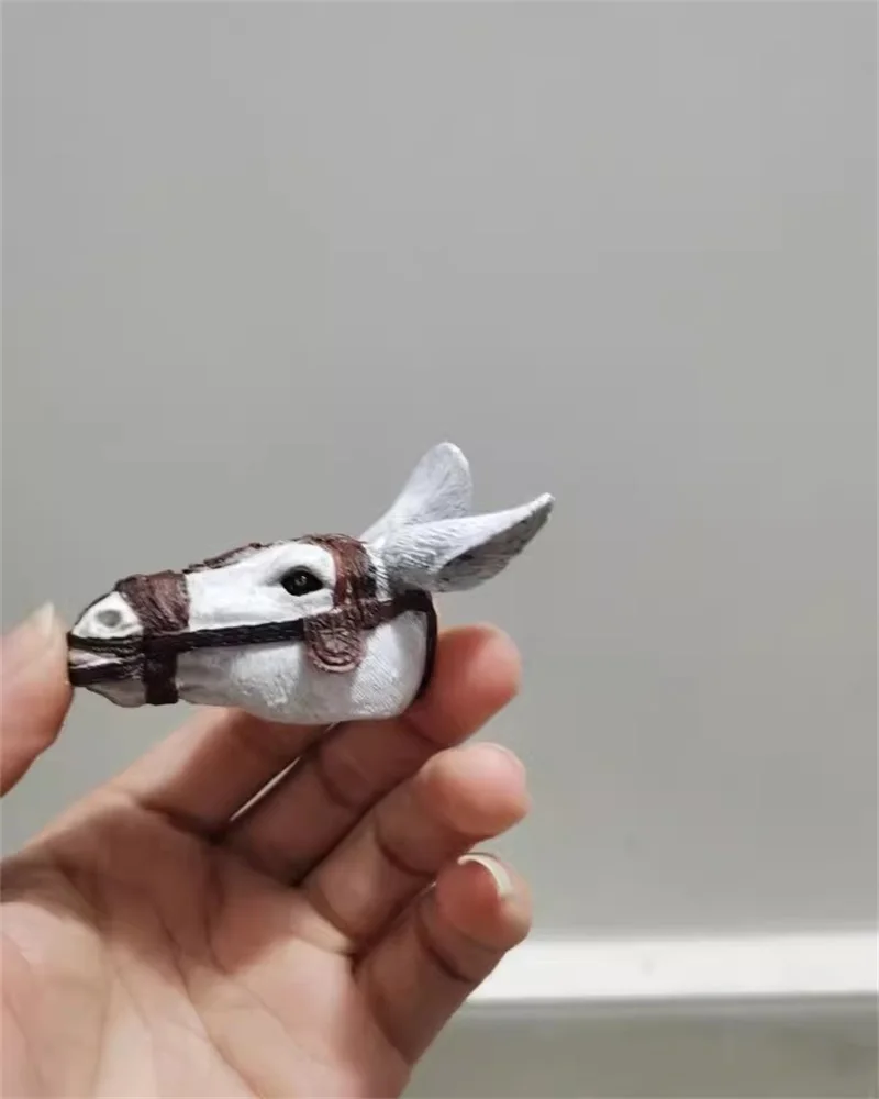 Accesorios de soldado pequeño a escala 1/12, escultura de cabeza de caballo, modelo de juguete apto para cuerpo de figuras de acción de 6 pulgadas, en Stock
