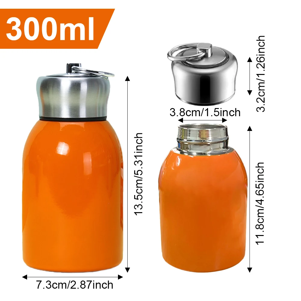 كوب ترمس صغير 300 مل، كوب بطن معزول، داخلي من الفولاذ المقاوم للصدأ، كوب قهوة محمول للنساء والسيدات، هدية فكرة #2