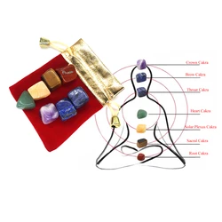 7pcs/Set Chakra Stones Yoga Reiki Healing Crystals Natural Irregular Gemstones Polished Energy Spiritual Quartz Gems Mascot Gift