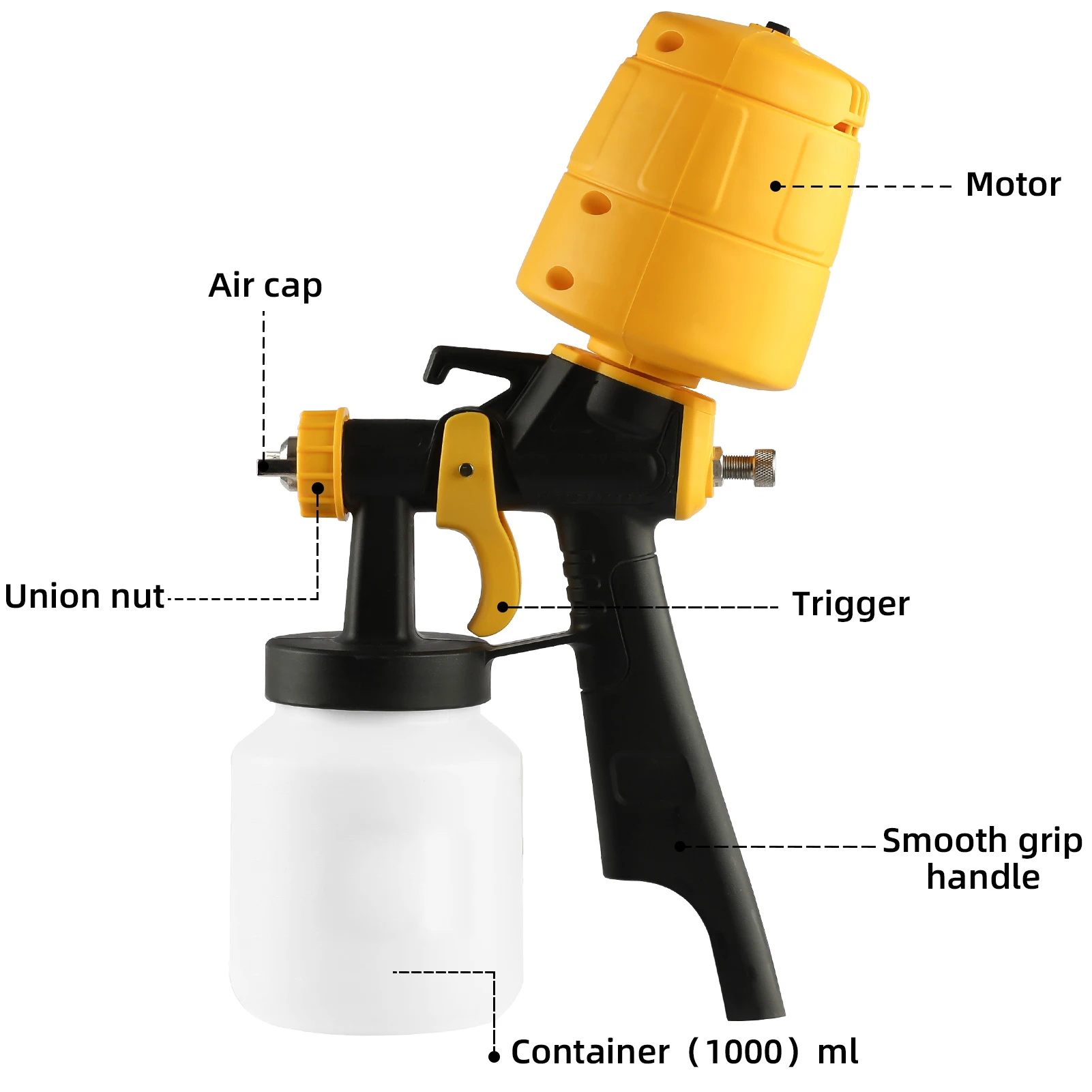 Electric Paint Sprayer 5size Nozzles & 3 Spray Patterns Hvlp Spray Gun For House Painting/furniture/fence/garden/wall