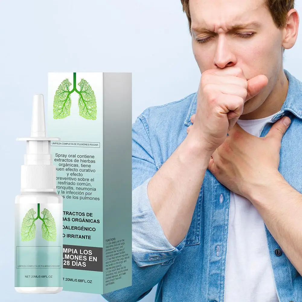 20ml Herbal Pure Lung Spray Relieves Allergy Asthma Nasal Breathing Chronic Health Bronchitis Spray Smooth And Care Oral S4N9