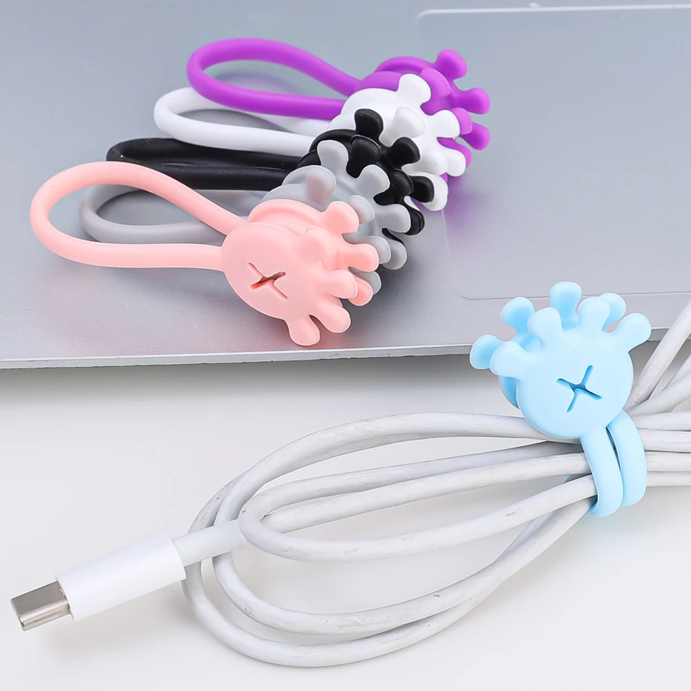 Magnetic Cable Ties Reusable Cable Organizers Earbuds Cords USB Wire Management Keeper Wrap Ties Straps Fridge Magnets Home