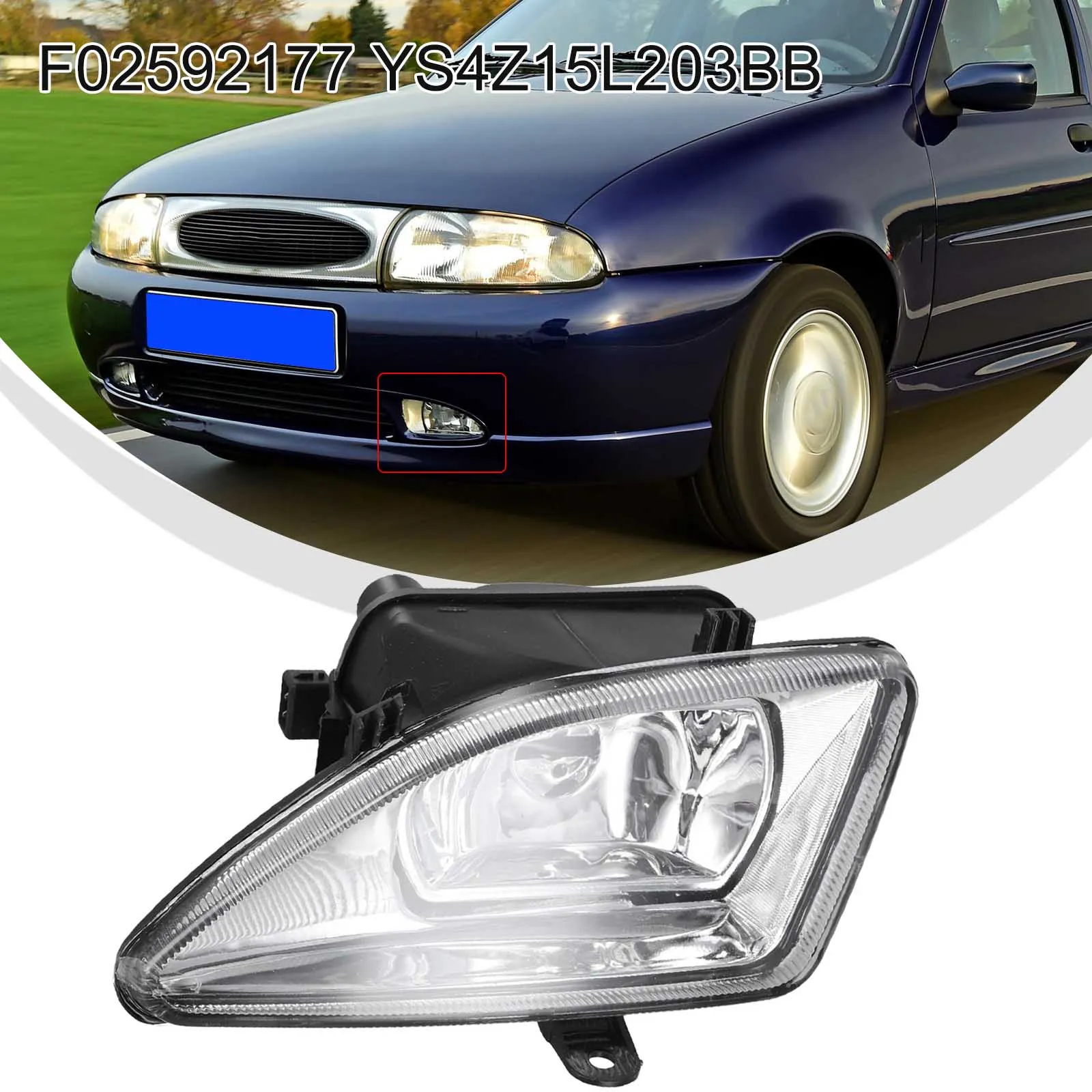 

Автомобильный левый передний бампер, противотуманные фары, фара для Ford Fiesta FO 2592177 YS4Z15L203BB Дневные ходовые огни ﻿