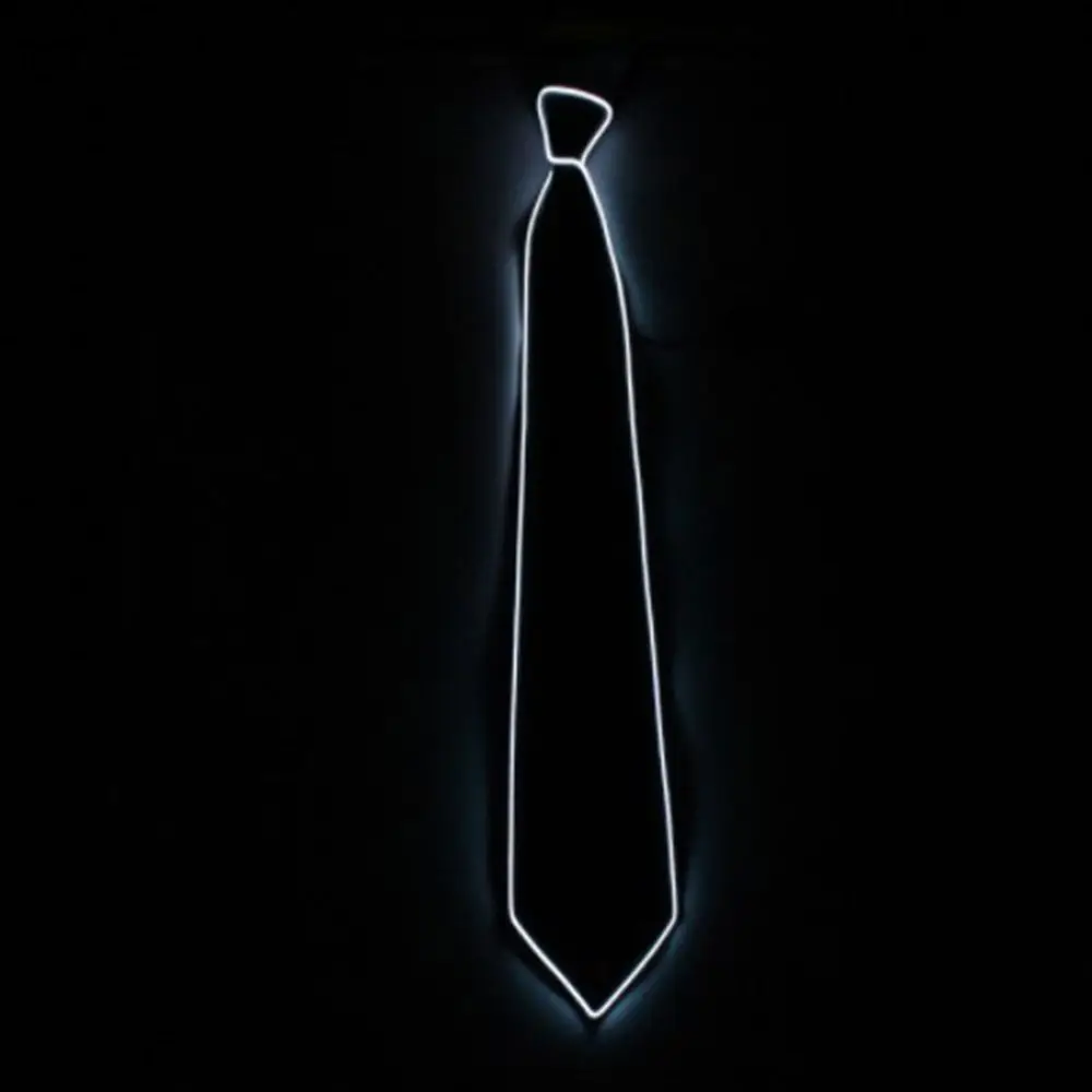 Classic Casual DJ Bar Club Wedding Gift EL Wire Neon Suits Business For Women Glowing Tie Neck Ties Luminous Tie LED Tie