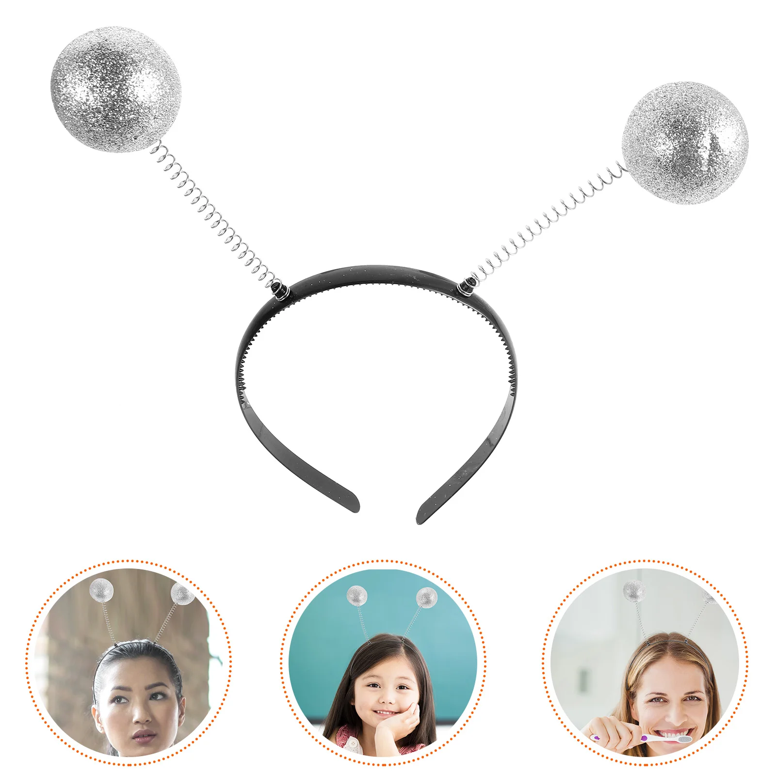 

3 Pcs Head Band Christmas Hair Hoop Curler Party Headwear White Headdress Child