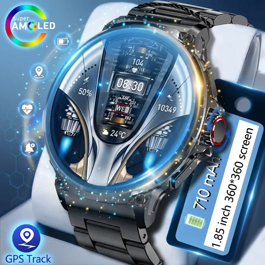 

Новые смарт-часы 2026 года с Bluetooth-вызовами, аккумулятором 710 мАч, HD-экраном 1,85 дюйма, мультиспортивными режимами и пульсометром для Android и iOS