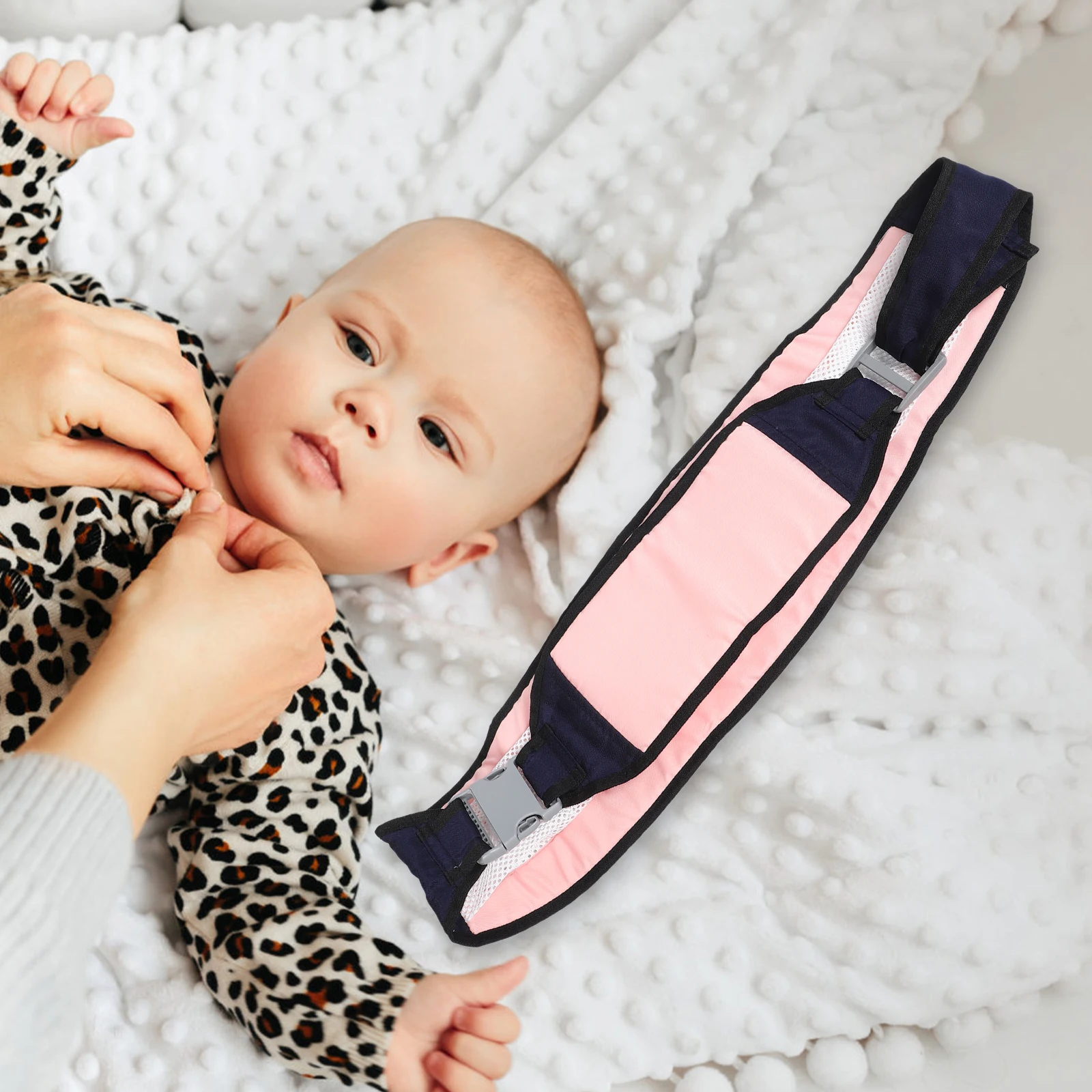 

Переноска для новорожденных, регулируемый слинг для малышей, полузавернутый сетчатый держатель для младенцев, дышащий, легкий, портативный, хлопковый пластик