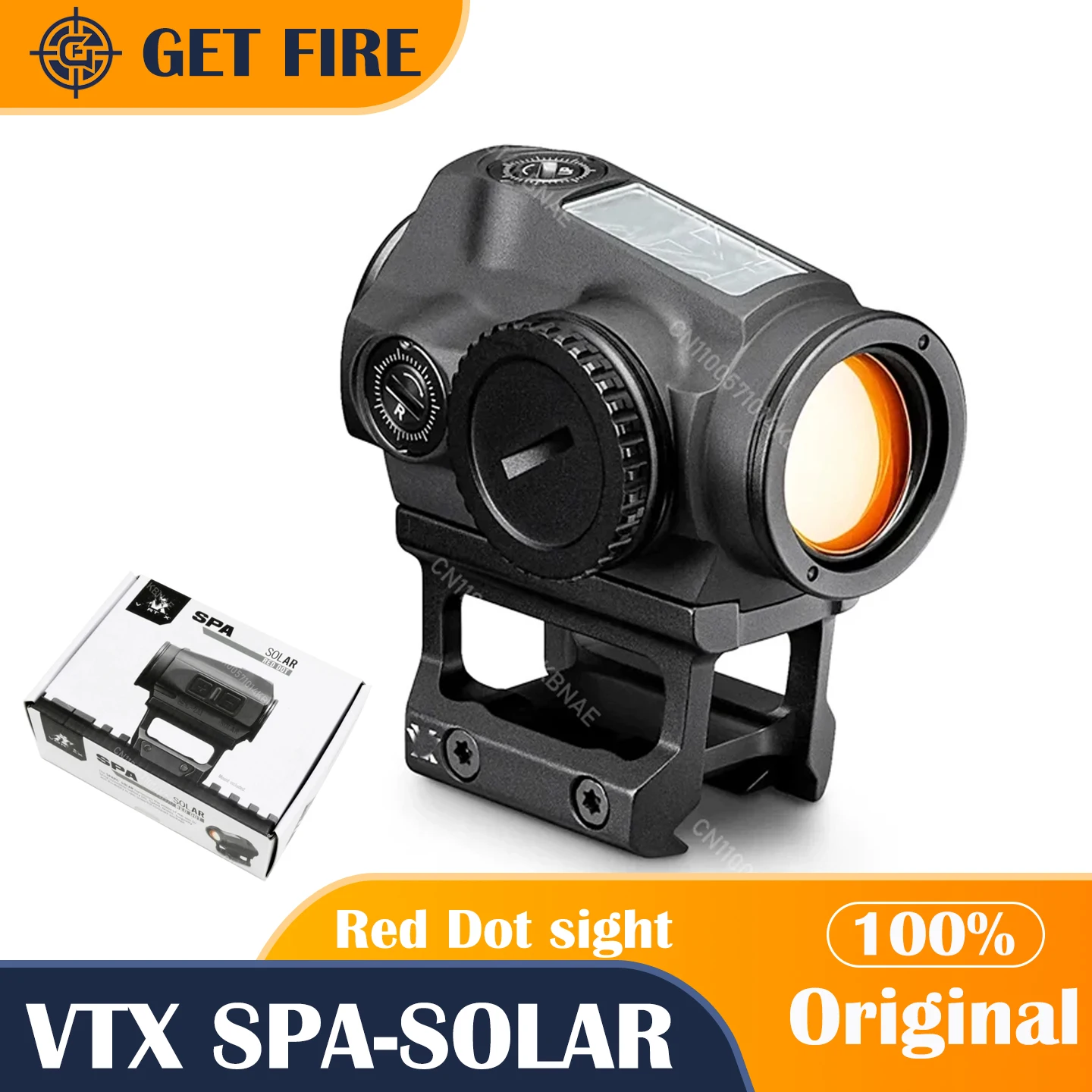 

Original VTX SPA-SOLAR Red Dot Sight 2MOA Solar Energy Rifle Scope Shockproof Auto-Shutoff NV Compatibility Motion Activation