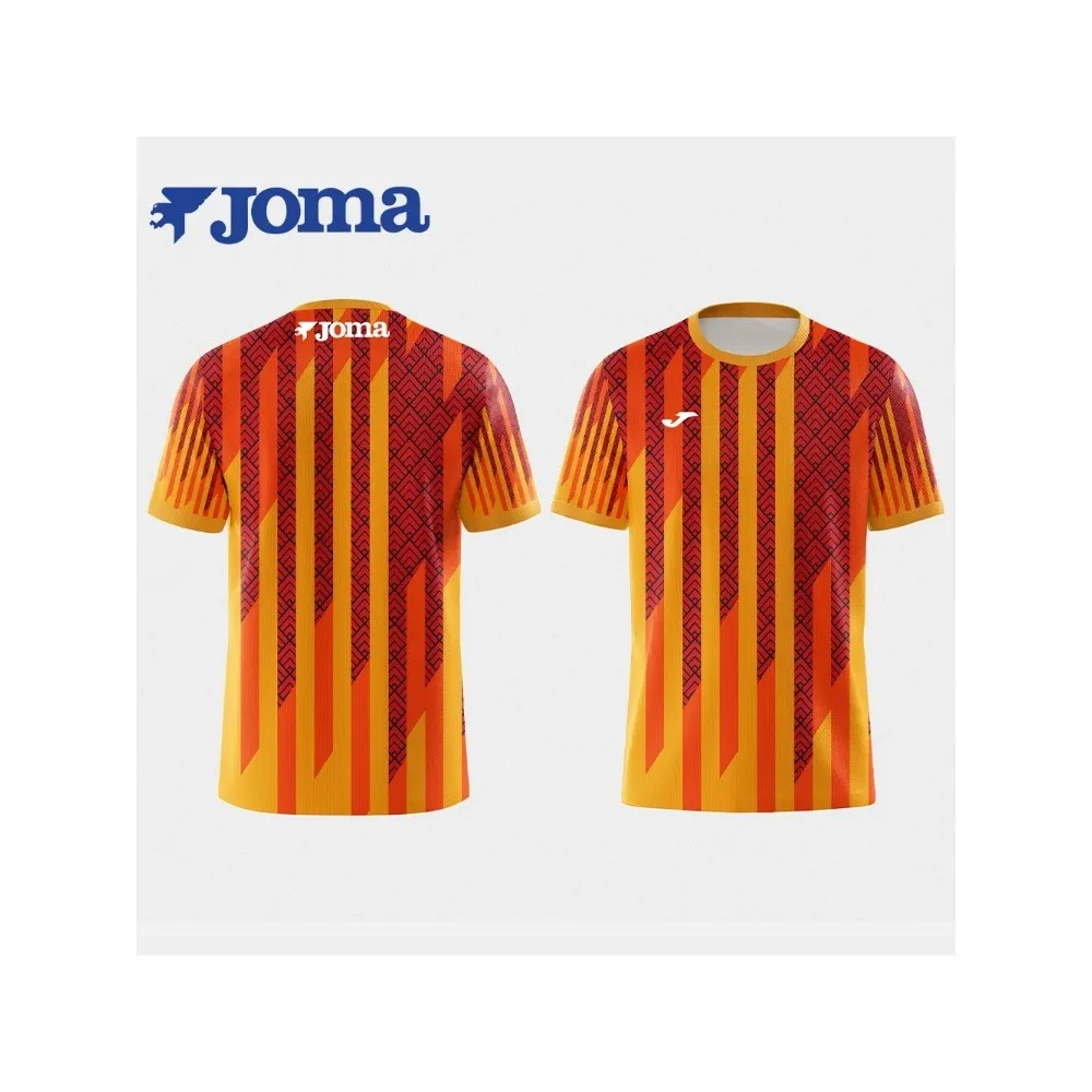 ملابس رياضية لكرة القدم للرجال بأكمام قصيرة مطبوعة ثلاثية الأبعاد من JOMA Summer Polish، ملابس تي شيرت للجري سريعة الجفاف وجيدة التهوية #5