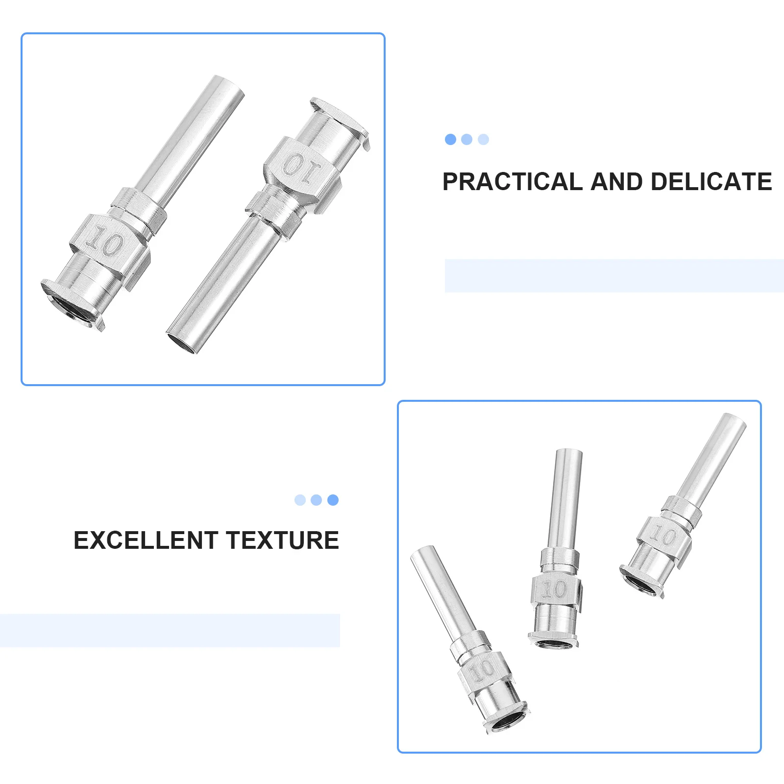 

12Pcs Stainless Steel Precision Needles Blunt Tip Dispensing Luer Lock Strong Reusable Kit for Accurate Fluid Control