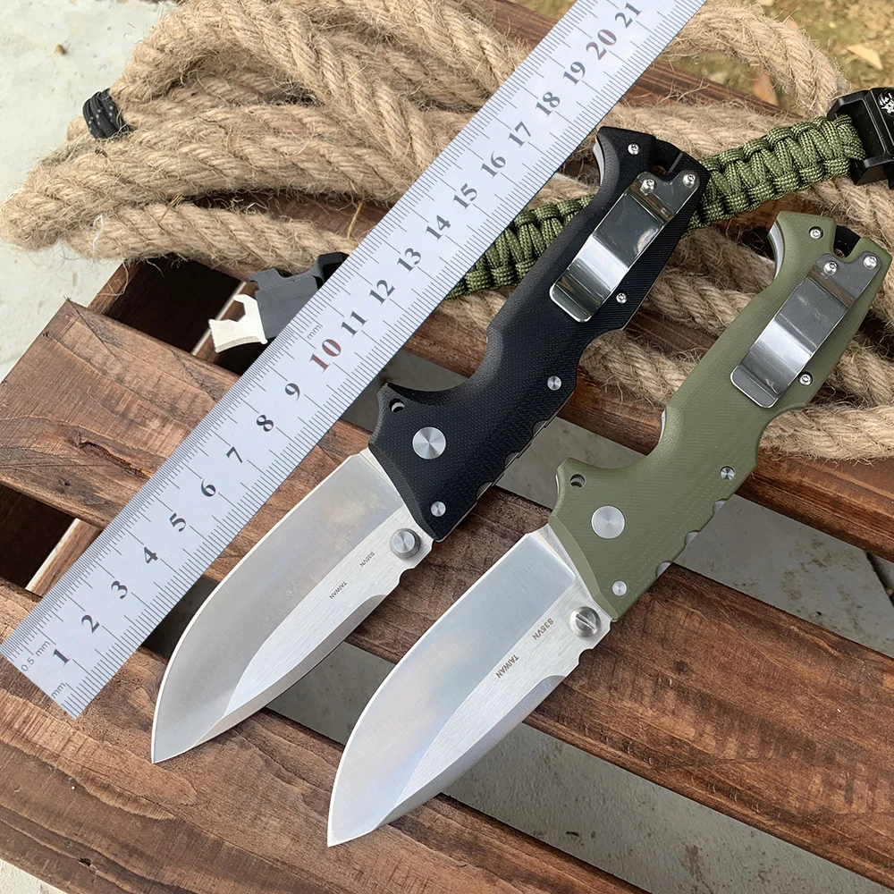 Cold AD10 Folding Knife S35VN Steel Military Tactical Combat Outdoor Knife EDC Self-defense Pocketknives Hunting Tool Dropshippi