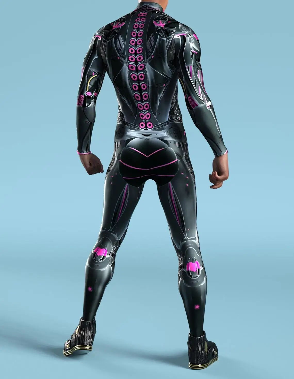 Mechanischer Print-Catsuit für Erwachsene Männer, Reißverschluss-Bodysuit, Zentai-Jumpsuit, Spiel-Party-Kostüm, Damen-Halloween-Cosplay-Outfit 2026 – Detail 26