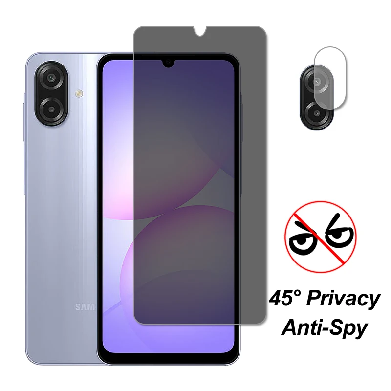 For Samsung Galaxy A07s Glass Samsung A08 A07s Screen Protector Privacy Tempered Glass Protective Rear Camera Lens Film A08 A07s