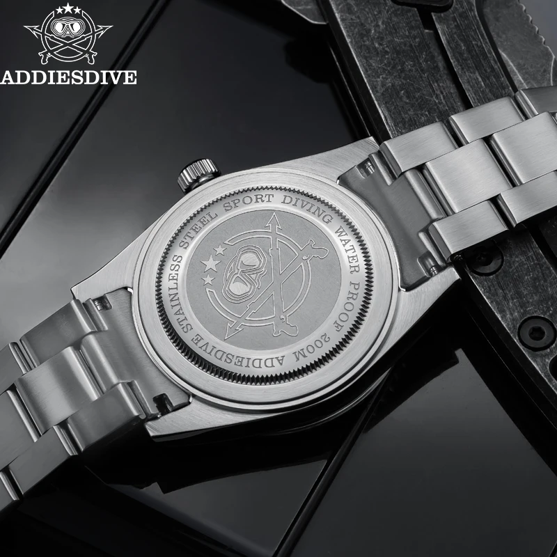 ADDIESDIVE Luxury Watch For Man Waterproof Luminous Stainless Steel Ceramic Beze Men Watch Casual AD2072 Quartz Watch Male Clock