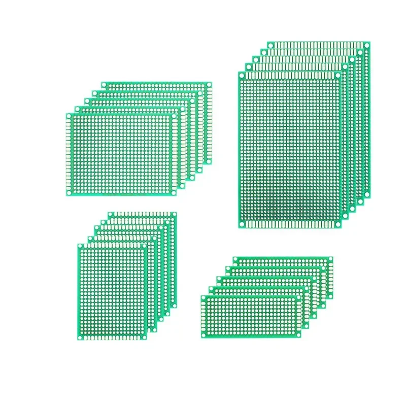 10PCS PCB Universal circuit board 2*8/3*7/4*6/5*7/7*9cm Double Side PCB Circuit Board Universal Printed Perfboard Electronic Kit