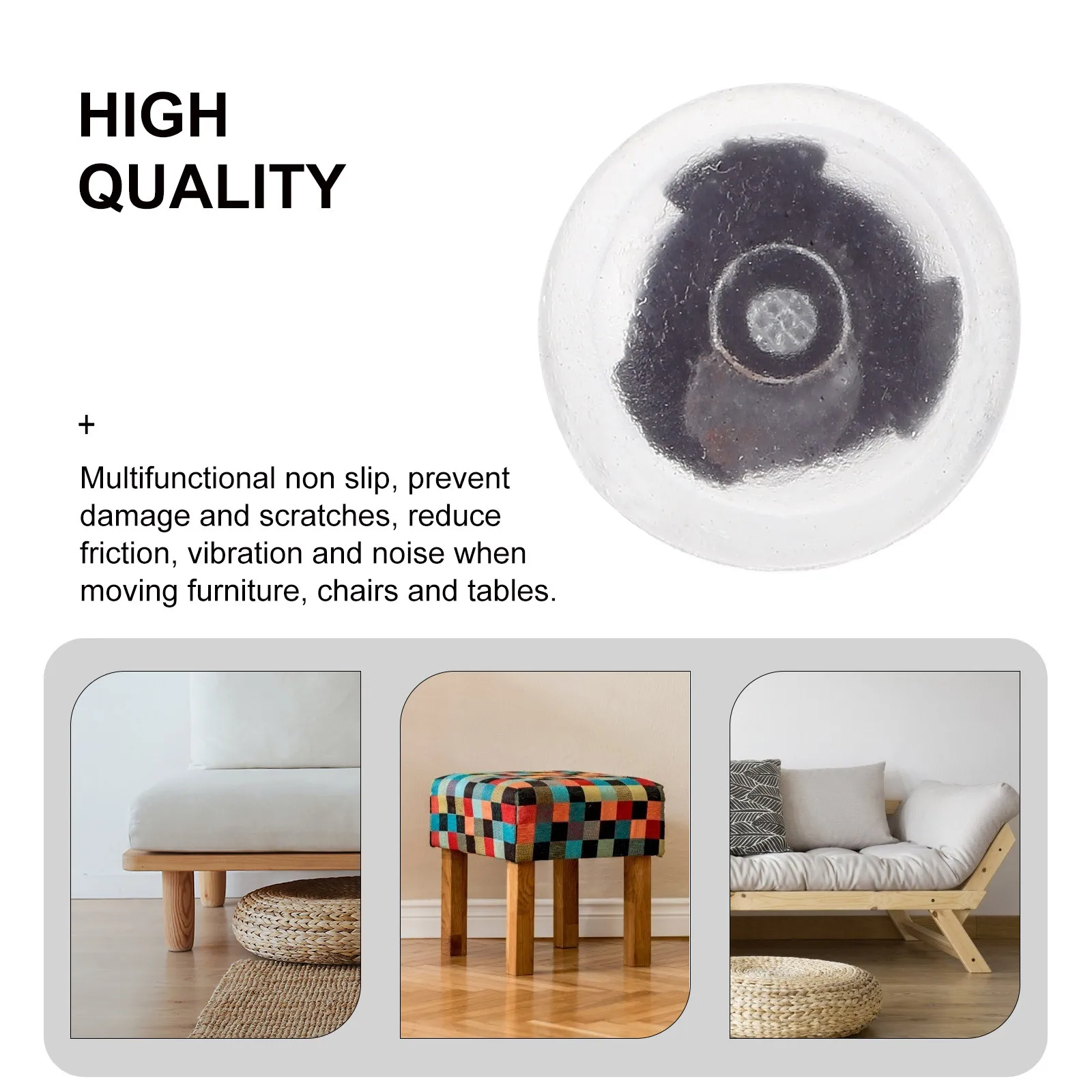 

20Pcs Furniture Foot Pads Round Shape Mute Chair Leg Caps for Wooden Laminate Tiles Table Feet Covers Chair Feet Protectors