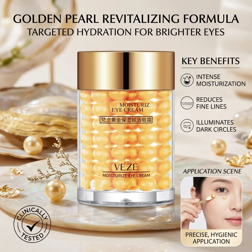 For VEZE 24K Golden Eye Cream Anti Dark Circles Wrinkles Moisturizing Hydrating Anti-aging Creams Eyes Skin Care 1/2/3/4/5/10pcs