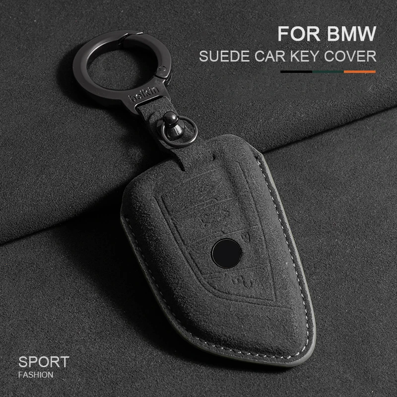 

Замшевый кожаный чехол для ключей от автомобиля, брелок для BMW X1 X3 X4 X5 F15 X6 F16 G30 7 серии G11 F48 F39 520 525 f30 118i 218i 320i Брелок