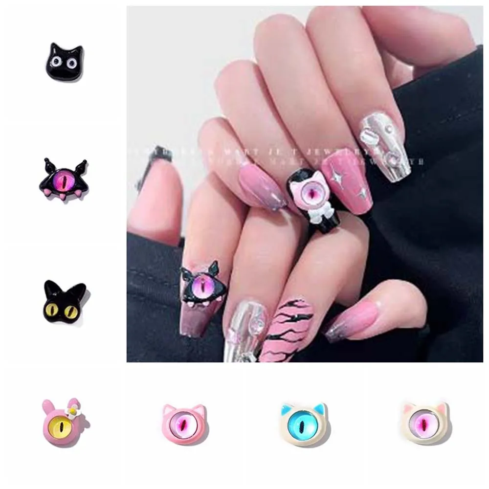 2 Stks/set Manicure Ornamenten Halloween Nagel Decoraties Halloween Nagel Charmes Gemengde Kleur Halloween Nagel Accessoires