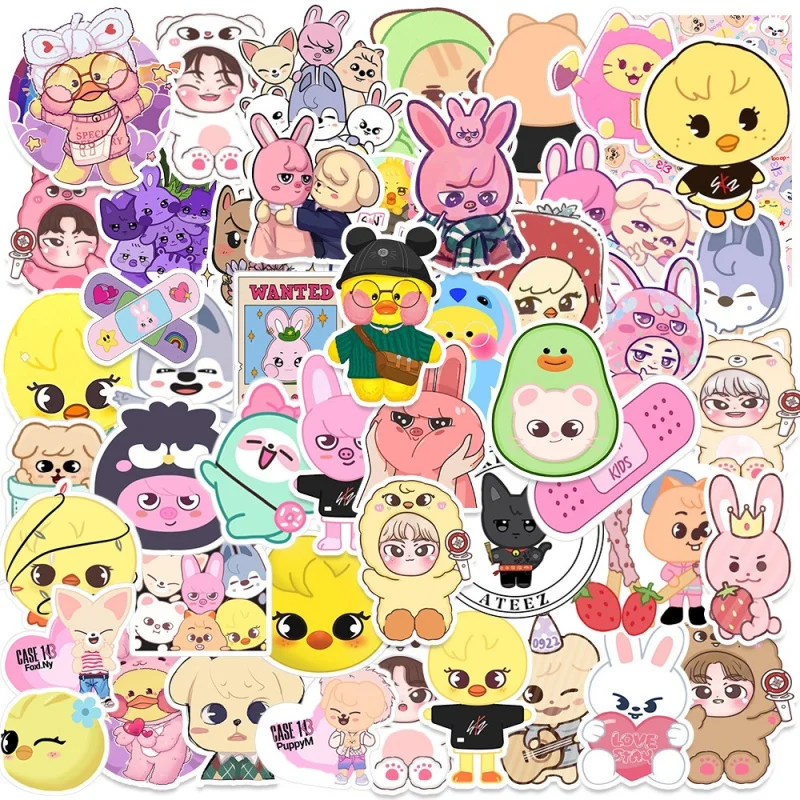 50pcs Cartoon Cuteness SKZOO Peripheral Stickers Toys DIY Waterproof Graffiti Laptop Motorcycle Stationery Decoration Sticker