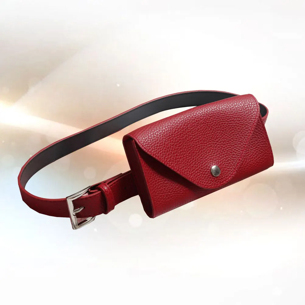 여성용 미니 PU 블랙 웨이스트 팩, 엔벨로프 스타일 벨트 폰 가방, 소형 대용량 크로스바디 파우치 (열쇠, 립글로스, 신분증 수납 가능)