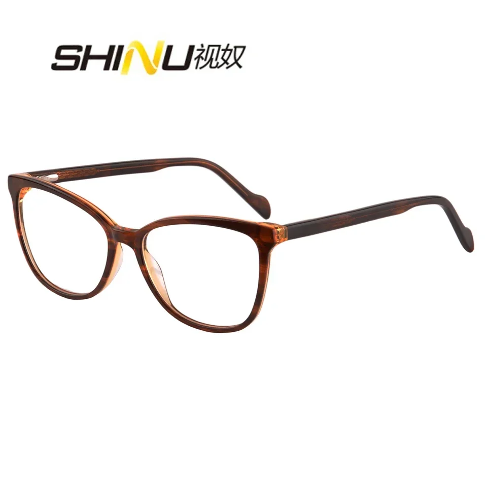 

SHINU progressive Multifocal Lenses Myopia Glasses Women Magnifying Eyeglasses Red Fashion Glasses Y2k Acetate Female Frame