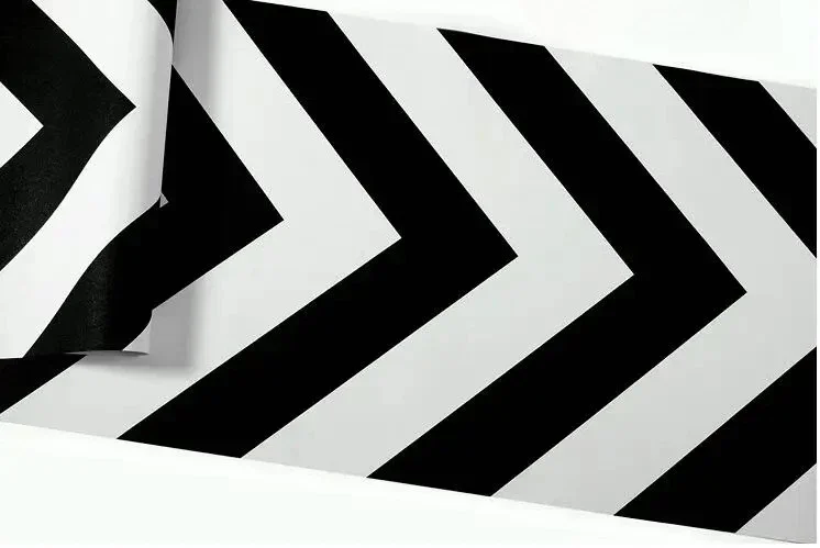 Nordic Black and White Striped Wallpaper Simple Geometric Lines Bar Living Room Background Walls Industrial Style Wallpapers