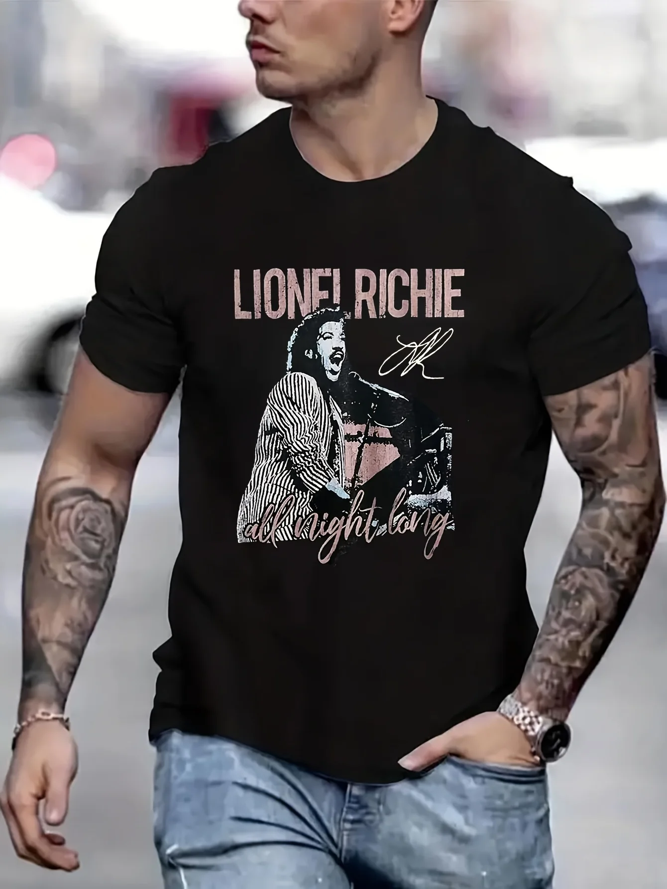 

Вневременная привлекательность, Lionel Richie «Танцующие на потолке» 1986 года, мужские топы, одежда, милая мужская рубашка в стиле манга B5022544