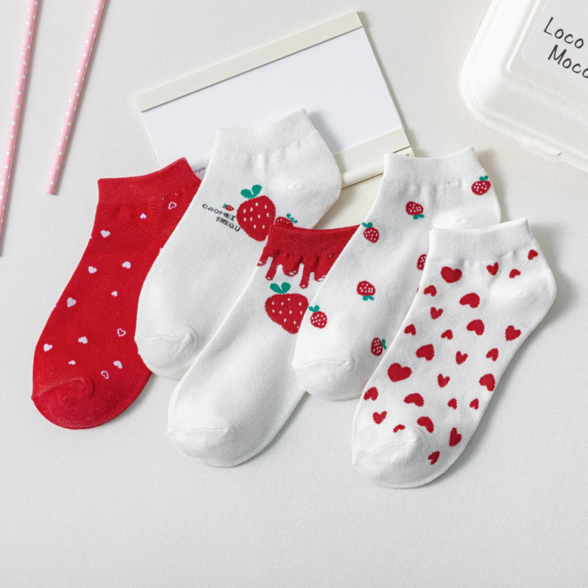 

5 пар/комплект, женские хлопковые носки