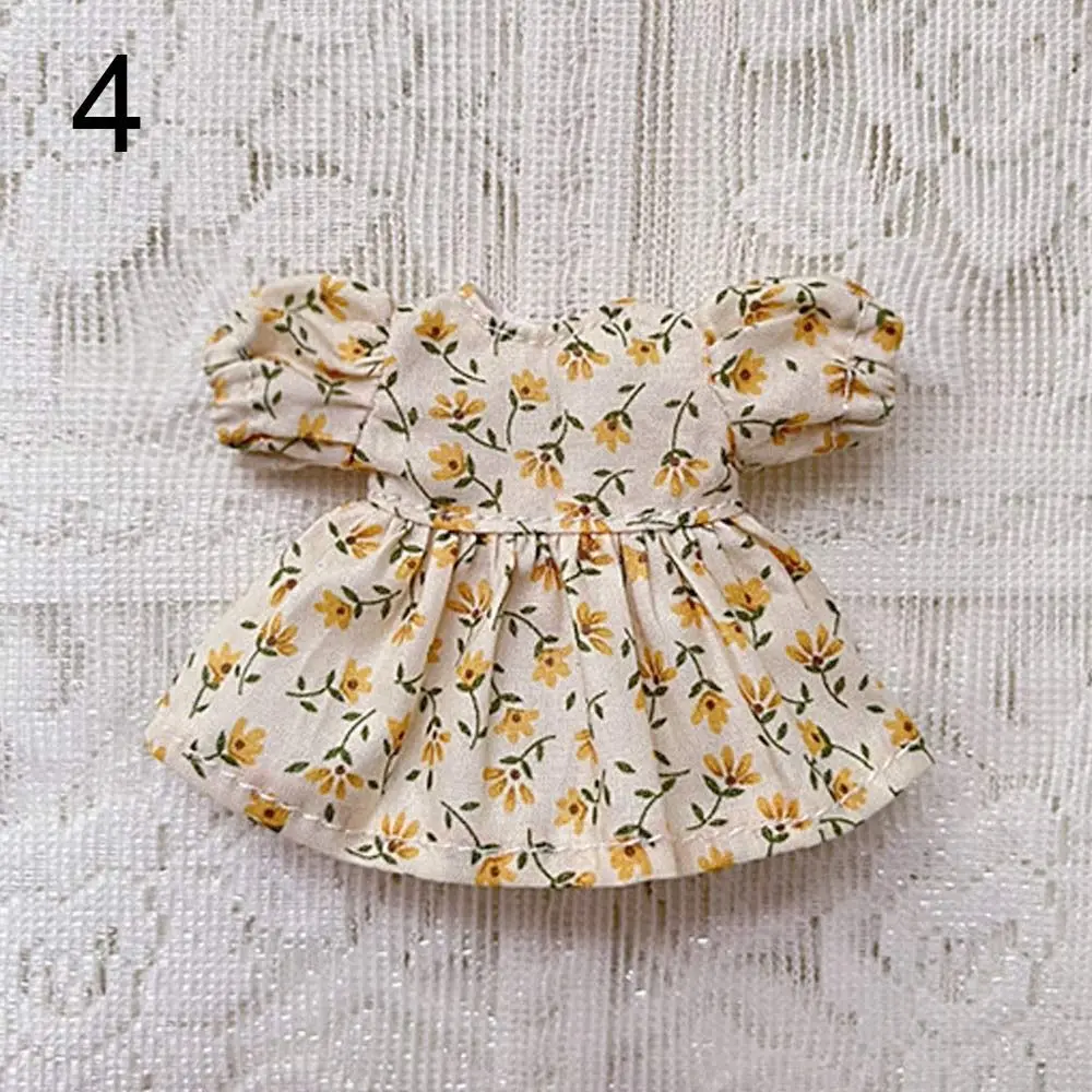 

Для кукол 1/12BJD для кукол 1/11OB11 для кукол BJD, кукольная юбка, одежда, топ для кукол, платья ручной работы с принтом, наряды с короткими рукавами