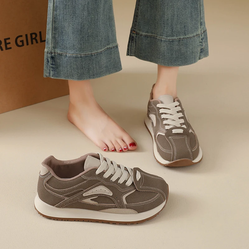 

Women's 3CM Platform Sneakers for Women Comfortable Walking Shoes Non Slip Rubber Sole Casual Fashion Breathable Footwear