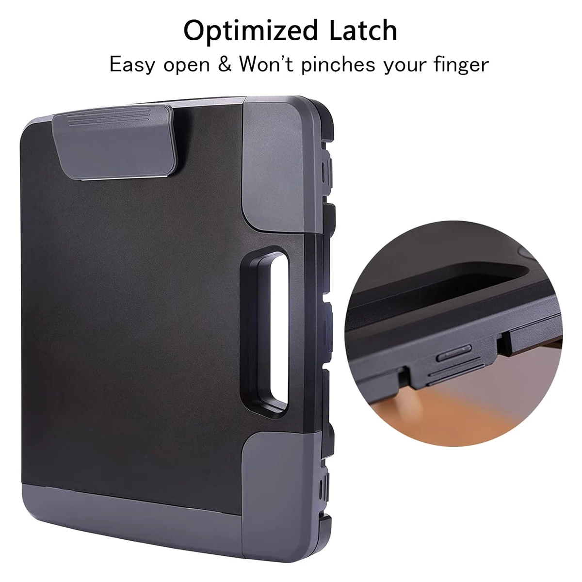 قطعة واحدة من حافظة الحافظة المحمولة مع مساحة تخزين، حافظة تخزين بلاستيكية بمقبض، صندوق حافظة مع فتحة جانبية #3