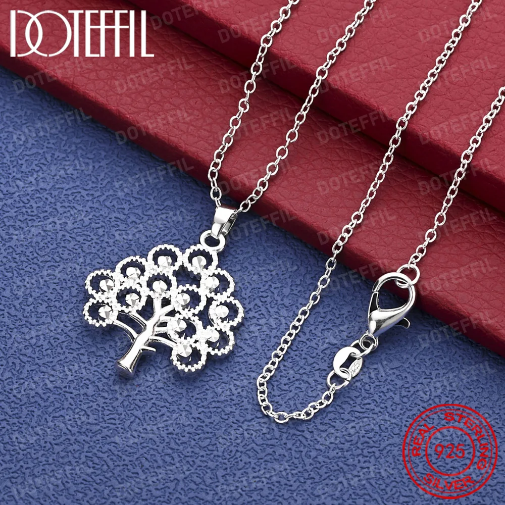 

Изысканное ожерелье с подвеской в виде дерева из стерлингового серебра 925 пробы, женские модные аксессуары для свадебной вечеринки