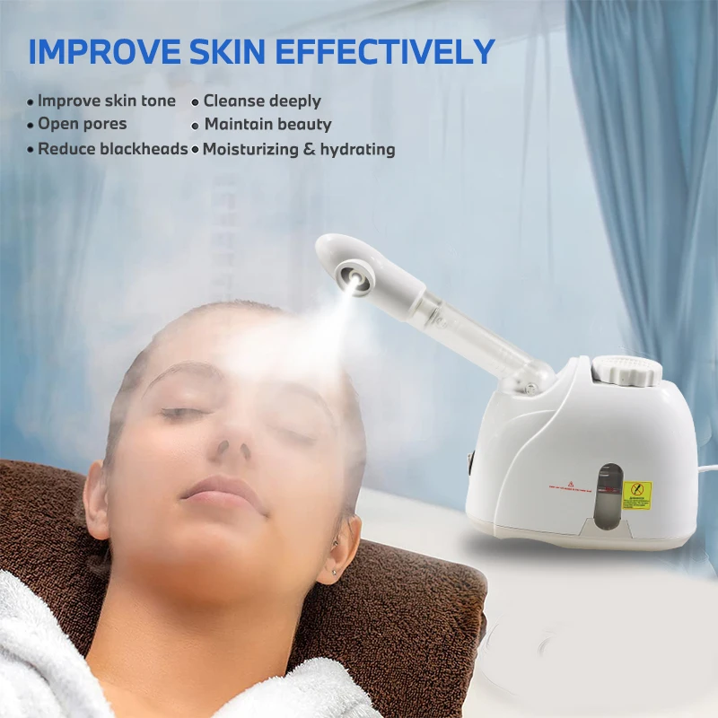 Facial Steamer Vapor Mist Sprayer SPA Steaming Machine Beauty Instrument Face Skin Care Tools Professional Steamer Vamsluna