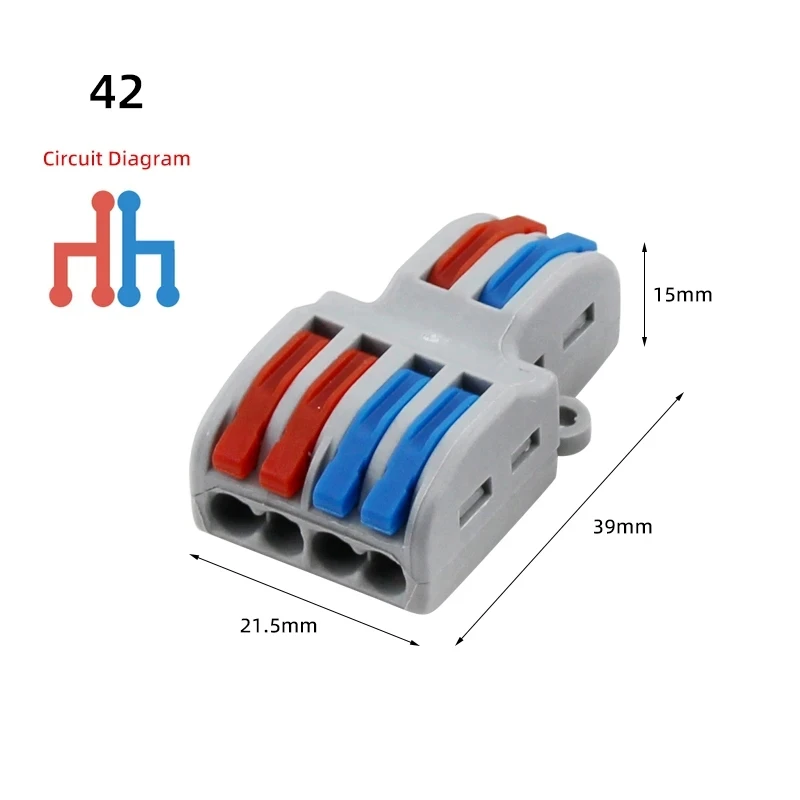 Conector de Fiação Compact, Primavera Splicing Condutor, Bloco Terminal, Mini Fast Cable Connector, Iluminação Push-In, 30pcs