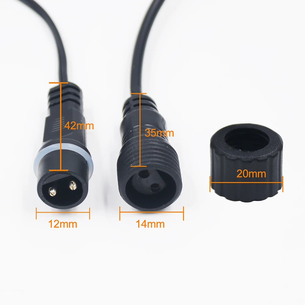 Solarpanel-Box-Controller, 24 V, wasserdicht, mit 8 Blitzmodi, Kabel, 2-poliger Stecker auf Buchse, LED-Lichterkette, Outdoor-Dekoration – Detail 3