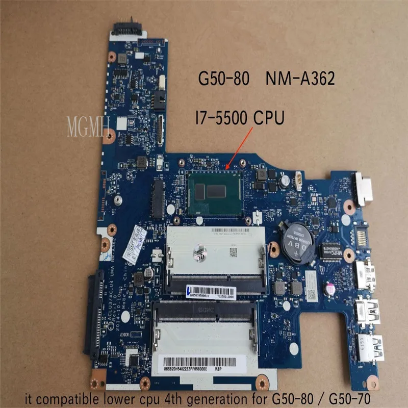 NM-A362 NM-A272  Original ACLU3ACLU4 UMA For Lenovo G50-80 G50-70 Laptop PC Motherboard