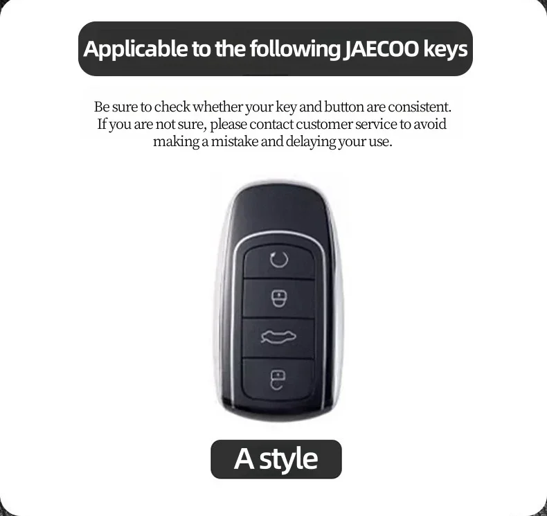 Zinklegierung Schlüsselhülle für Chery JAECOO J7 J8 Schlüsselabdeckung Arrizo Tiggo 8PRO Tiggo 9 Omoda S5 Schlüsselanhänger Zubehör – Detail 2