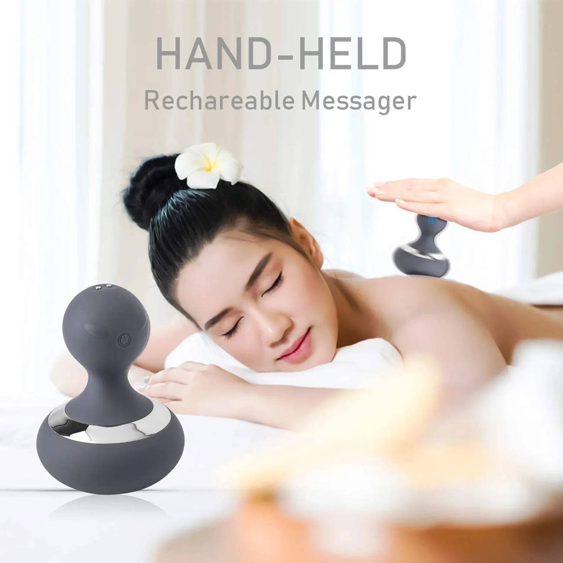 Handheld Massage Gun Wand 10 Speeds Full Body Handheld Vibration Massager for Neck Shoulder Sports Recovery Pain Recovery Tool