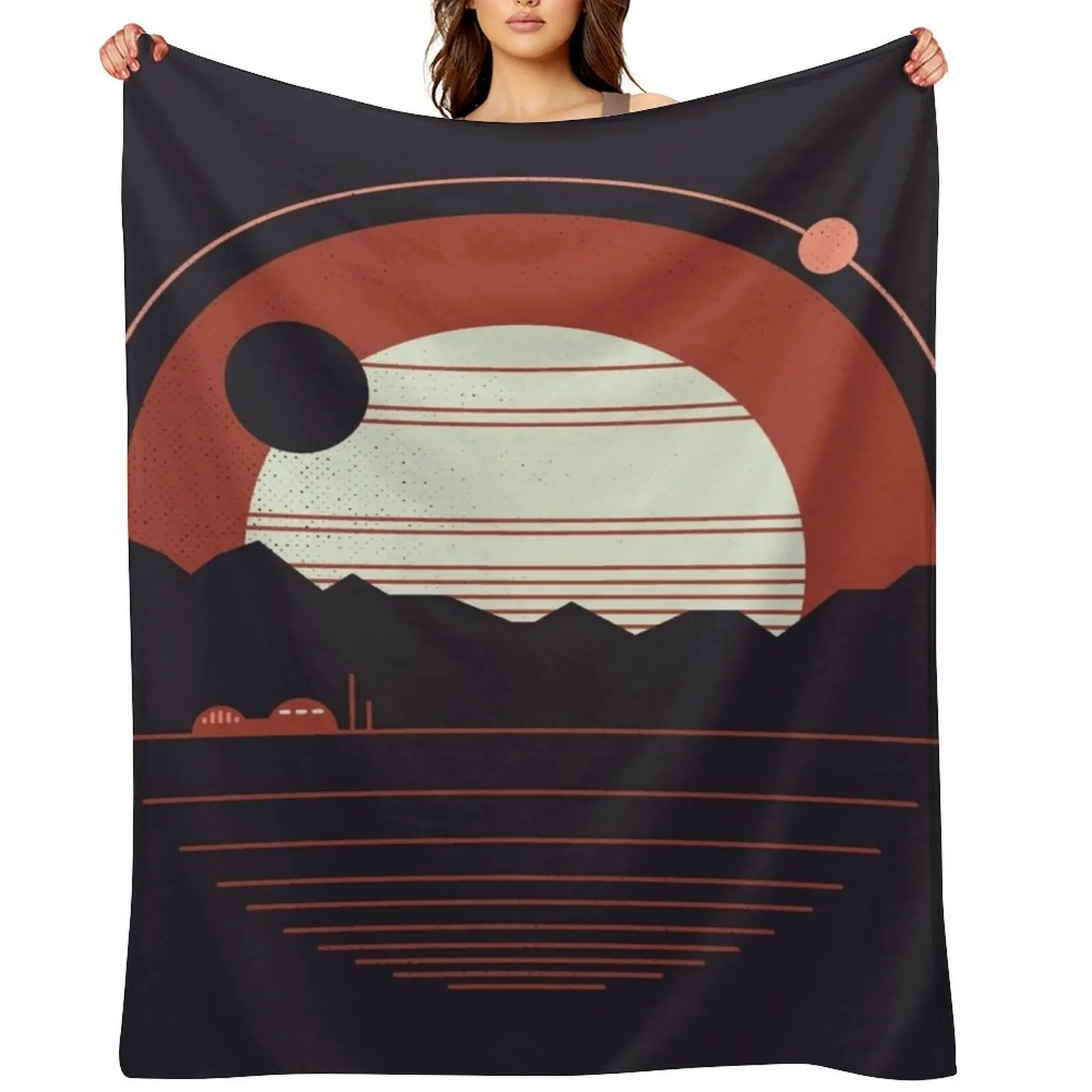 

Solitude Throw Blanket Camping Decorative Throw Tourist Blankets