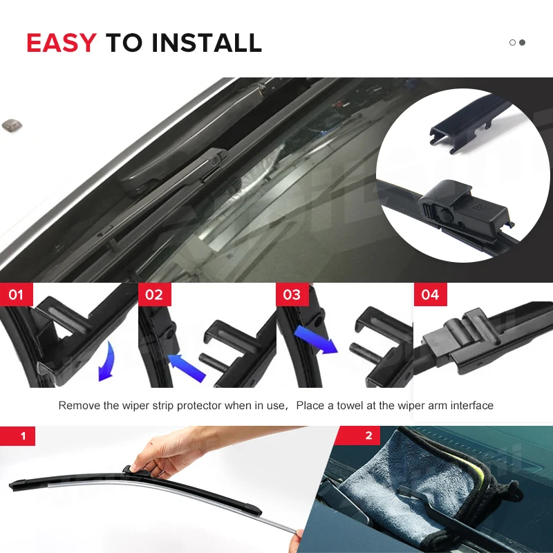 Wiper Front Wiper Blades For Audi A4 B6 8E/8H October 2000 - Nov. 2003 Windshield Windscreen Front Window 22\