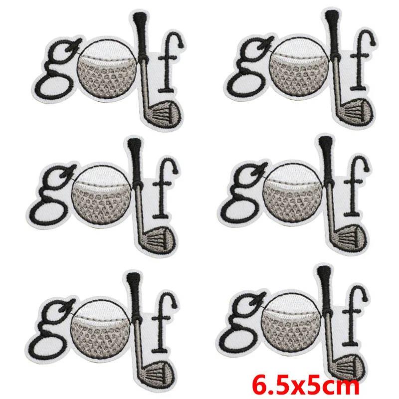 10PCS/Lot Golf Patches For Clothing Sports Golf Club Patch Iron On Patches For Clothes Thermoadhesive Patches Badges Applique