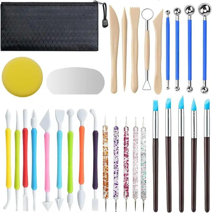 

Clay Sculpting Tool Kit 31 Piece Set For Pottery Art Craft Baking And Drawing Modeling Carving