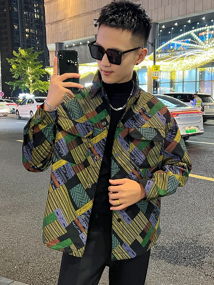 

Sli Свободный мужской джинсовый тюнер Весна Осень Новый модный брендовый уличный элитный повседневный свободный джерт с цветочным принтом Sensation