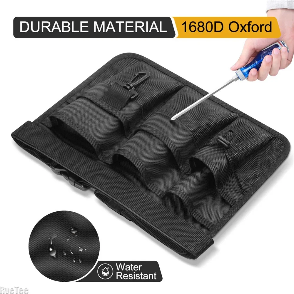 New 1680D Oxford cloth 6 Pockets Tool Waist Bag Tool Pouch with Belt for Electrician Dustman Worker Man Gift