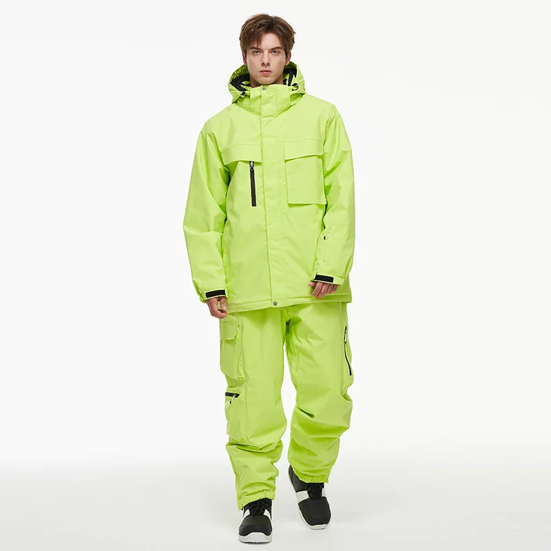 بدلة تزلج بدلة نسائية للرجال Wi nter Waterpro of & Warm Single Ski Clothes S Ki Suit Set OT4 2025