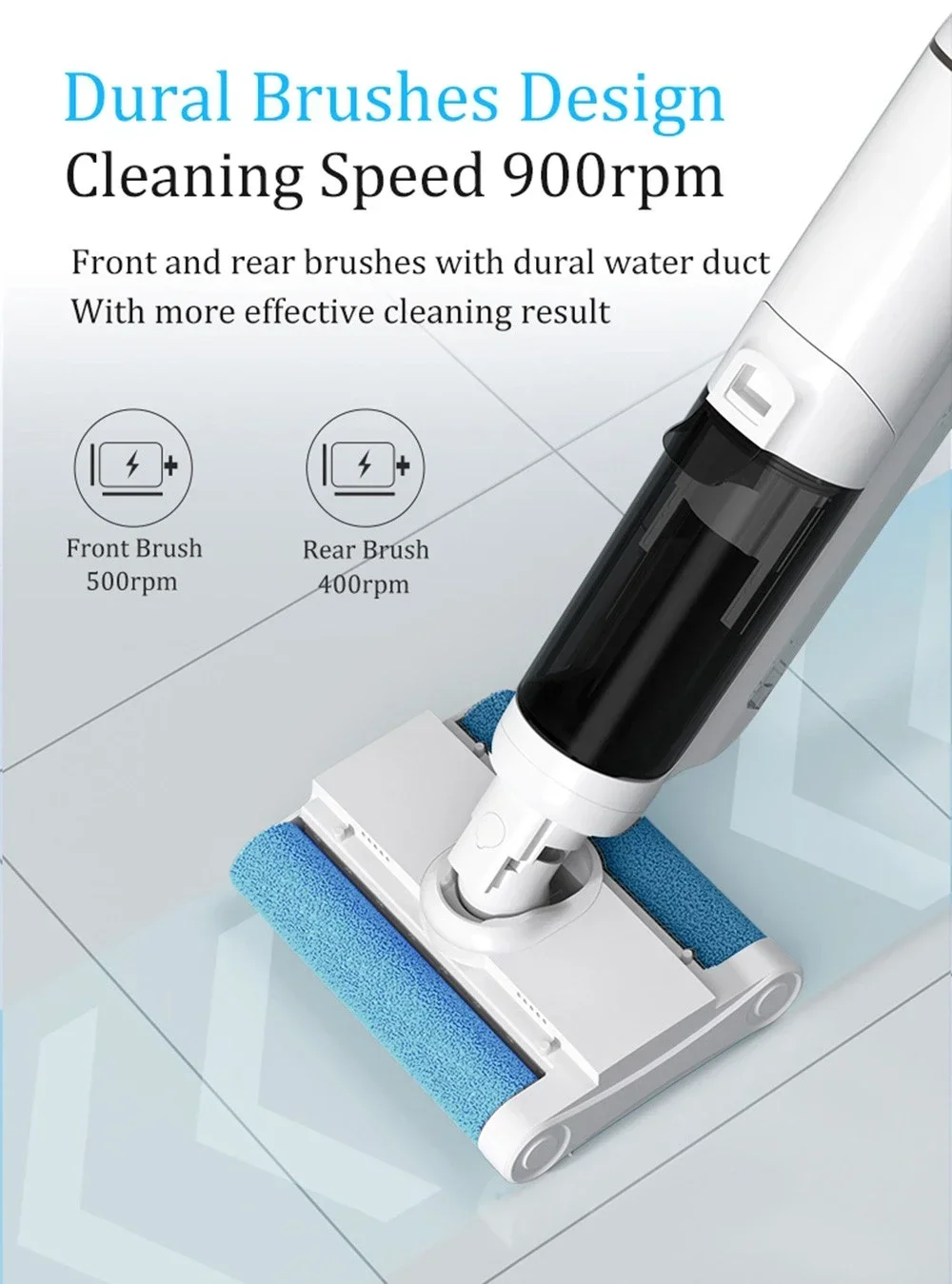 Высокое всасывание 17000PA скребок для пола, беспроводной пылесос для влажной и сухой уборки пола