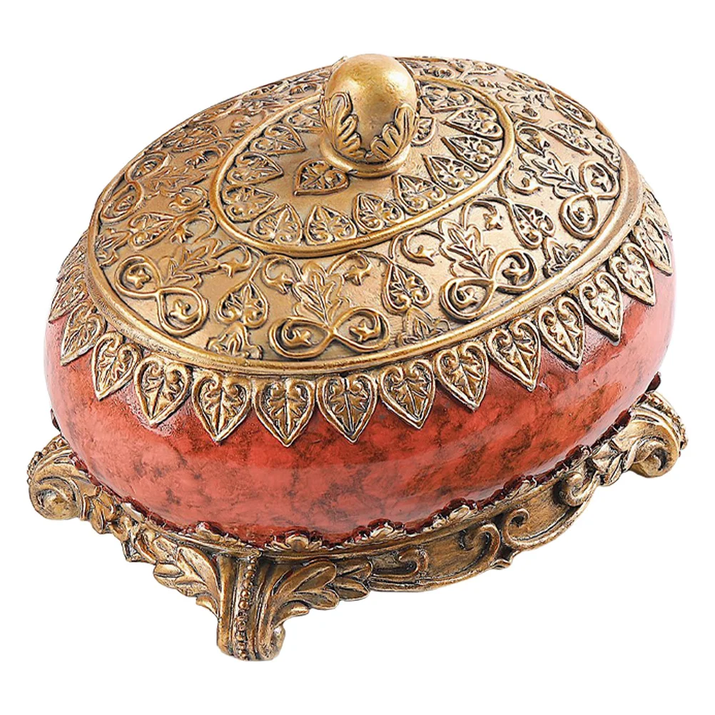 

Jewelry Trinket Box Vintage Style Resin Retro Storage For Rings Necklaces Earrings Organizer Home Decor Case